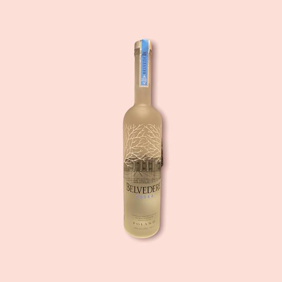 Order Belvedere, 750mL vodka (40.0% ABV) food online from South Liquor store, Long Beach on bringmethat.com