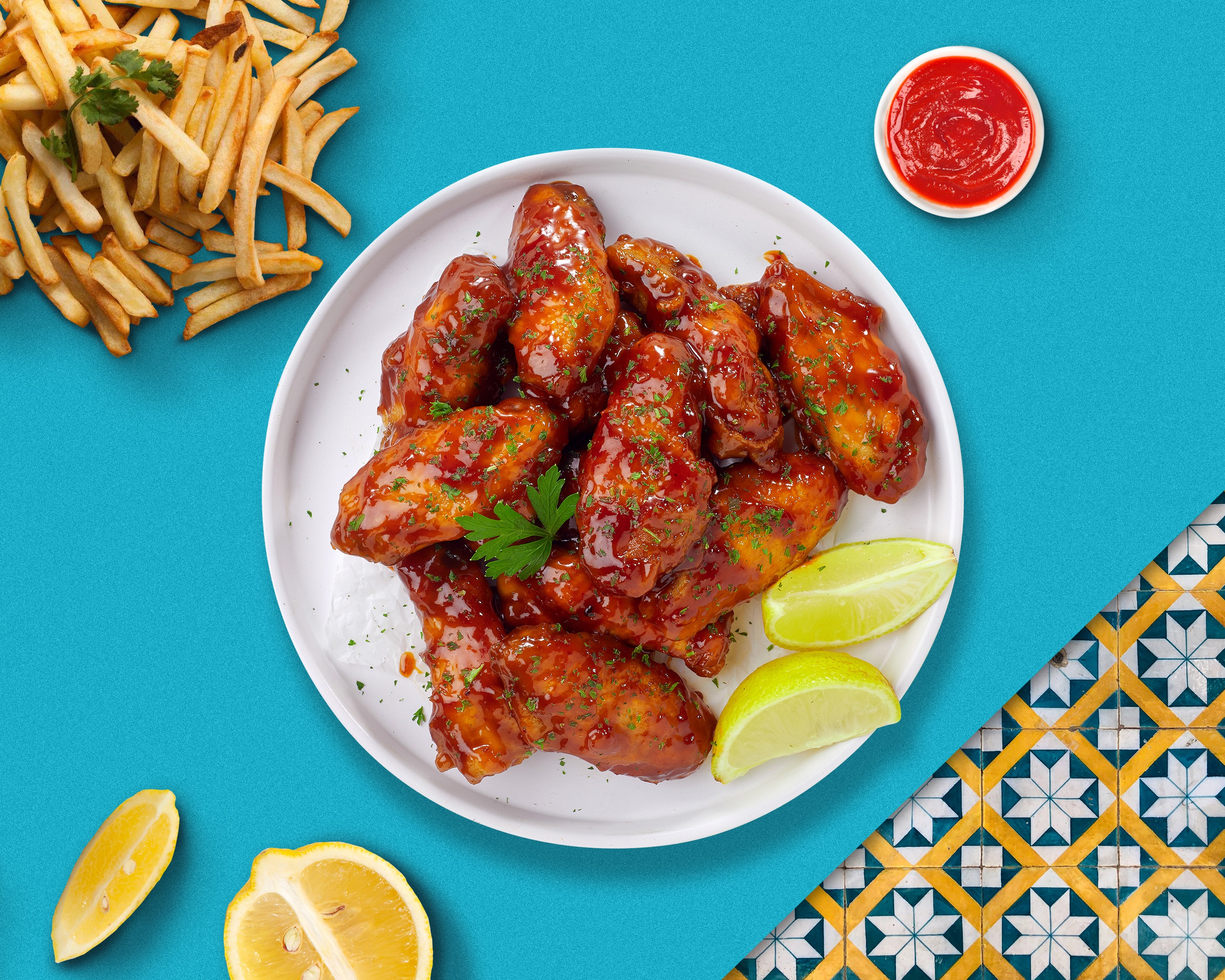Order Smokey Honey BBQ Wings food online from Saucy Wing Pose store, Nashville on bringmethat.com