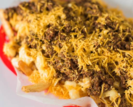 Order Texas Mac & Cheese Fries food online from The Hotdog Shoppe store, Corona on bringmethat.com