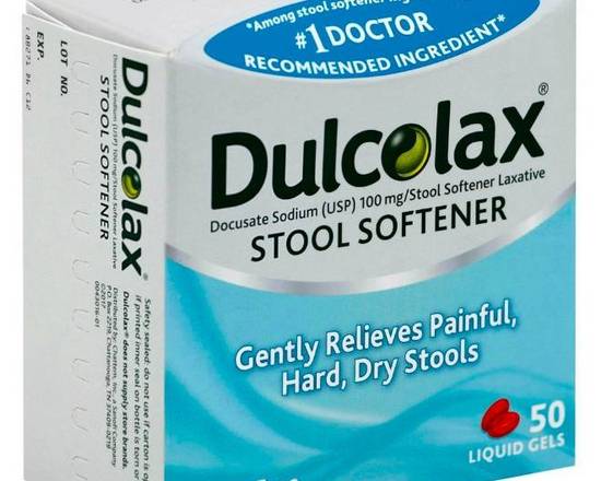 Order Dulcolax Stool Softener Sugar Free 50 ct food online from McLean Ave Pharmacy store, Yonkers on bringmethat.com