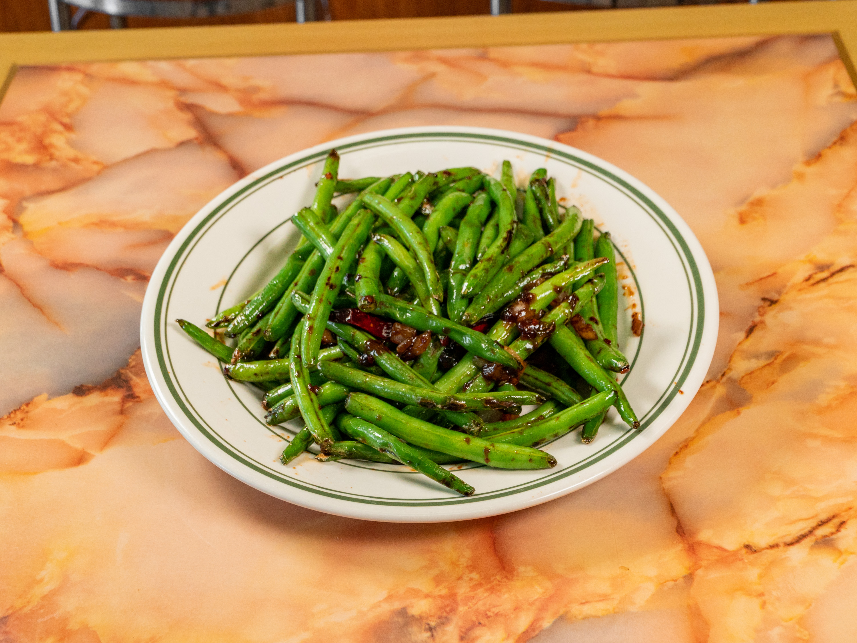 Order V3. String Bean Szechuan Style food online from Great Wall Chinese store, Springfield on bringmethat.com