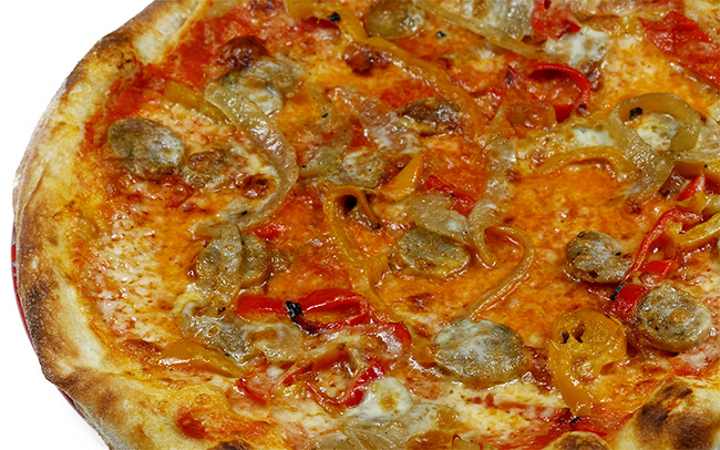 Order Sausage Pepper & Onion SM food online from Hearth Pizzeria store, Needham on bringmethat.com