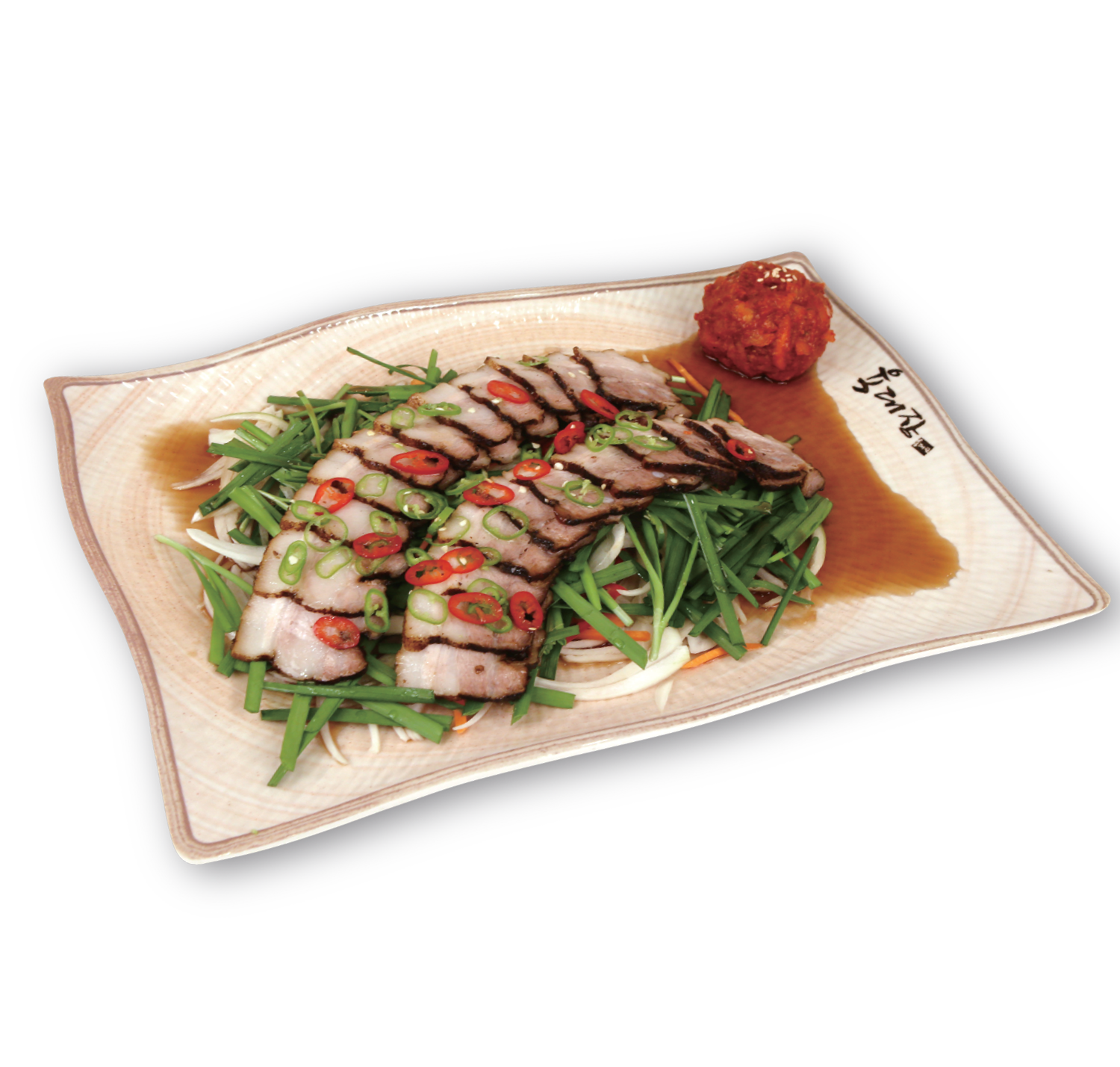 Order Premium Pork Belly in House Special Soy Sauce food online from Yuk Dae Jang store, Irvine on bringmethat.com