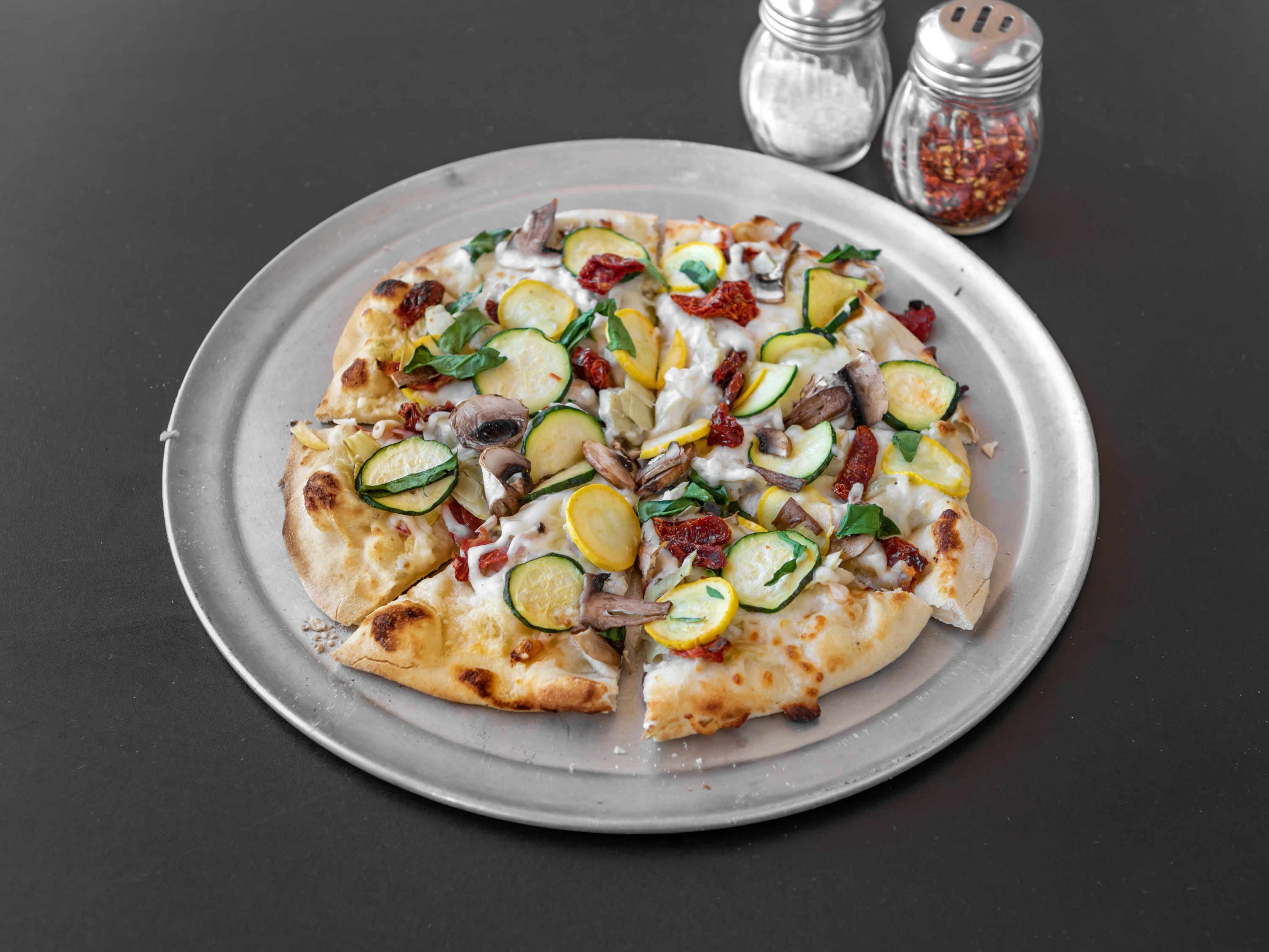 Order Meatless Monday Pizza food online from The Hopper store, Albuquerque on bringmethat.com