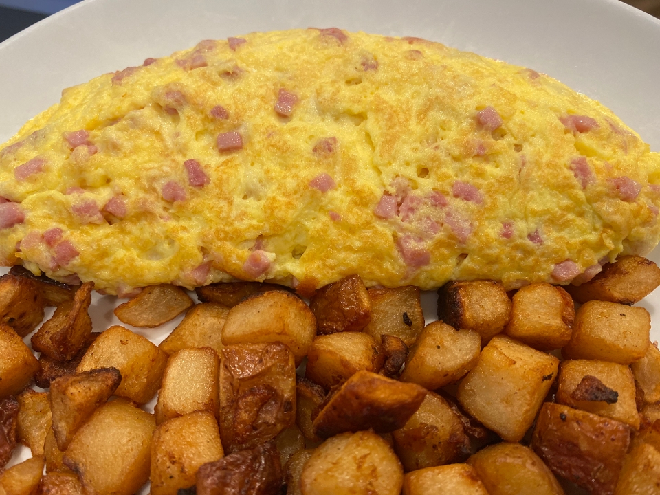 Order Ham & Cheese Omelet food online from Honey Biscuit Breakfast & Lunch store, Mount Prospect on bringmethat.com