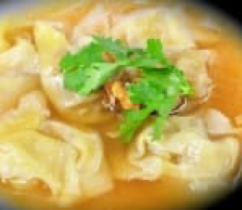 Order Chicken Wonton Soup (Thai Dumpling Soup; Large size) food online from Pho Thai-Lao Kitchen store, Maywood on bringmethat.com