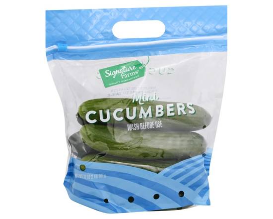 Order Signature Farms · Mini Cucumbers (32 oz) food online from Safeway store, Corte Madera on bringmethat.com