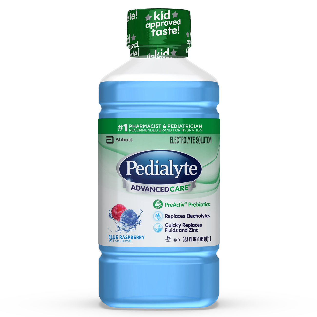 Order Pedialyte AdvancedCare Electrolyte Ready-to-Drink Solution, Blue Raspberry - 33.8 fl oz food online from Bartell store, Edmonds on bringmethat.com