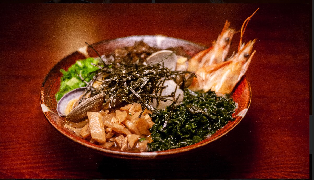 Order Seafood (Shoyu) Ramen food online from Zutto Japanese American Pub store, New York on bringmethat.com