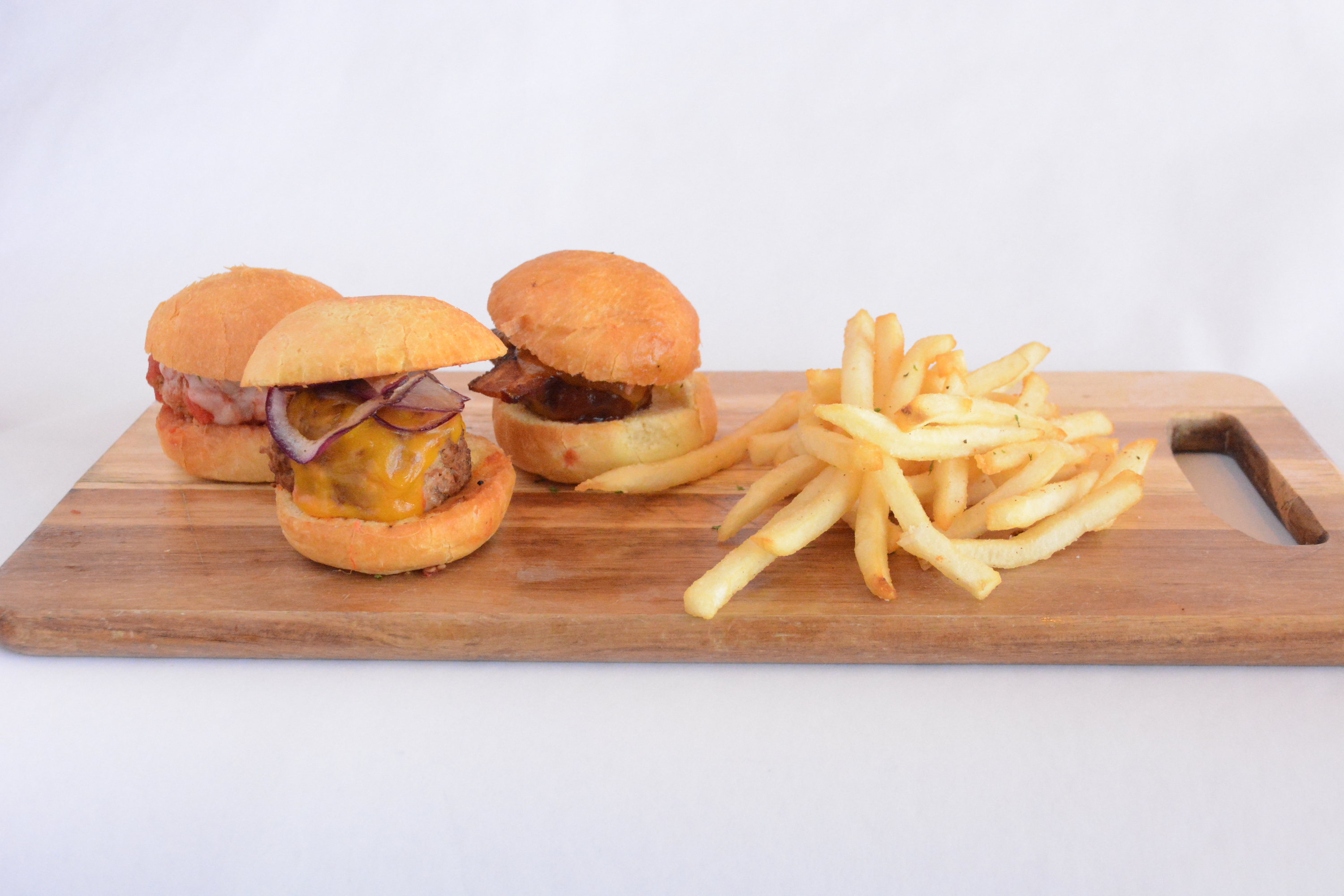 Order Three Slider Combo food online from Ranch Burger Co. store, Golden on bringmethat.com
