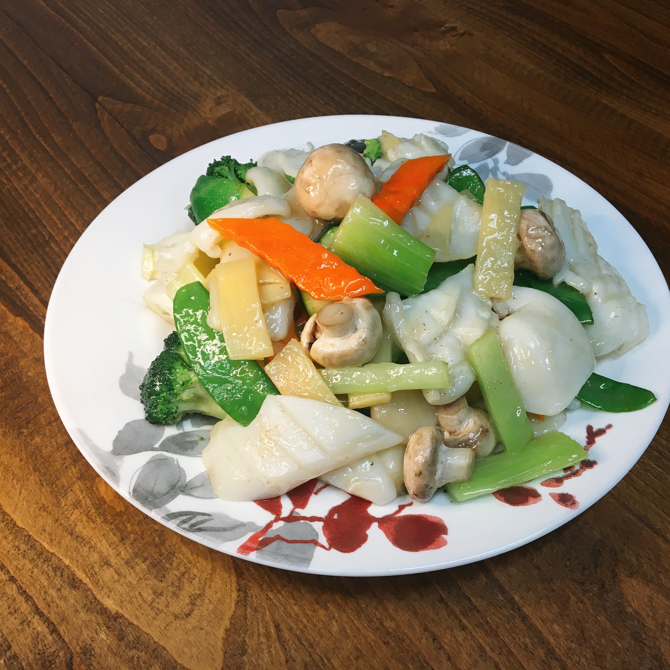 Order Squid w/ Mixed Vegetables food online from China Garden store, Castro Valley on bringmethat.com