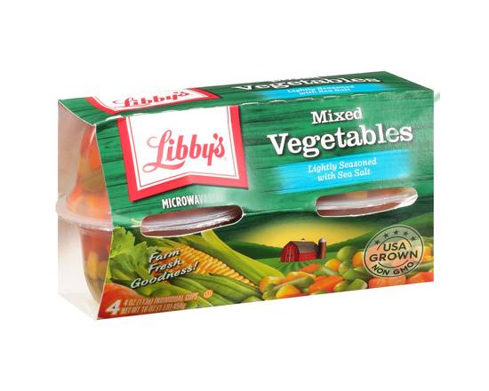 Order Libby's · Microwavable Mixed Vegetables Cups (4 ct) food online from Albertsons Express store, Yuma on bringmethat.com