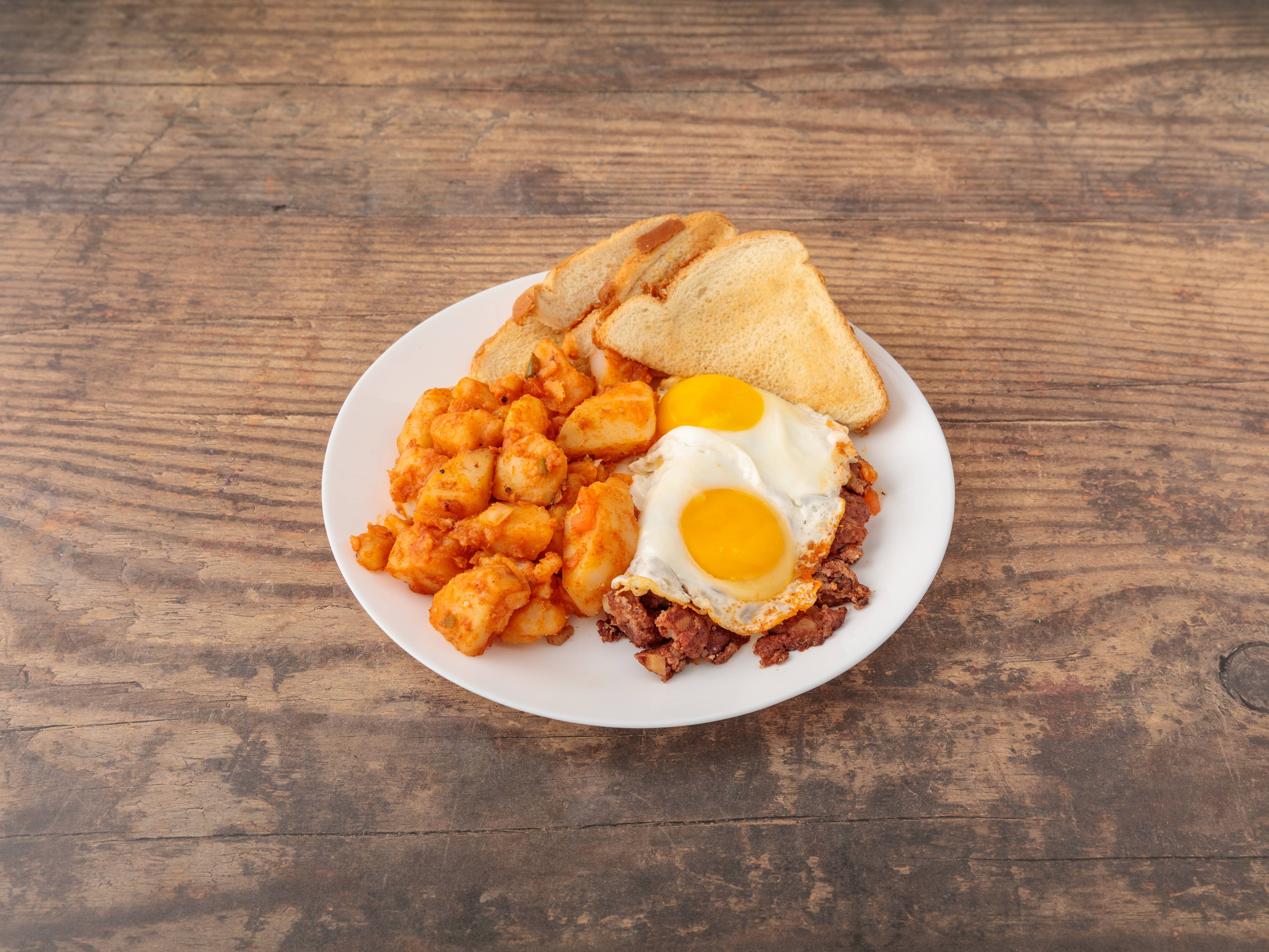 Order Two Eggs with Corned Beef Hash food online from Jerry's 637 Diner store, Staten Island on bringmethat.com
