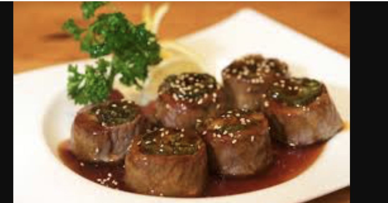 Order Beef Negimaki Appetizer food online from Akimoto sushi store, New York on bringmethat.com