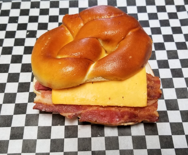 Order Bacon Cheddar Melt Sandwich food online from The Pretzel Shop store, Pittsburgh on bringmethat.com