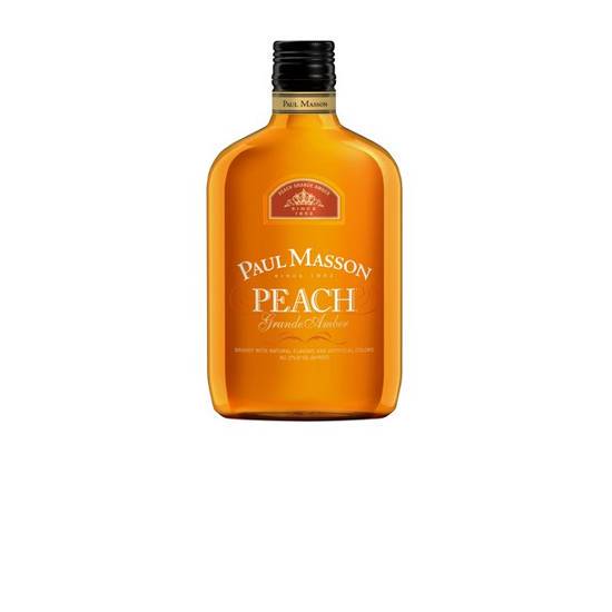 Order Paul Masson Peach, 375mL cognac (27.0% ABV) food online from Mimi Liquor store, Joliet on bringmethat.com