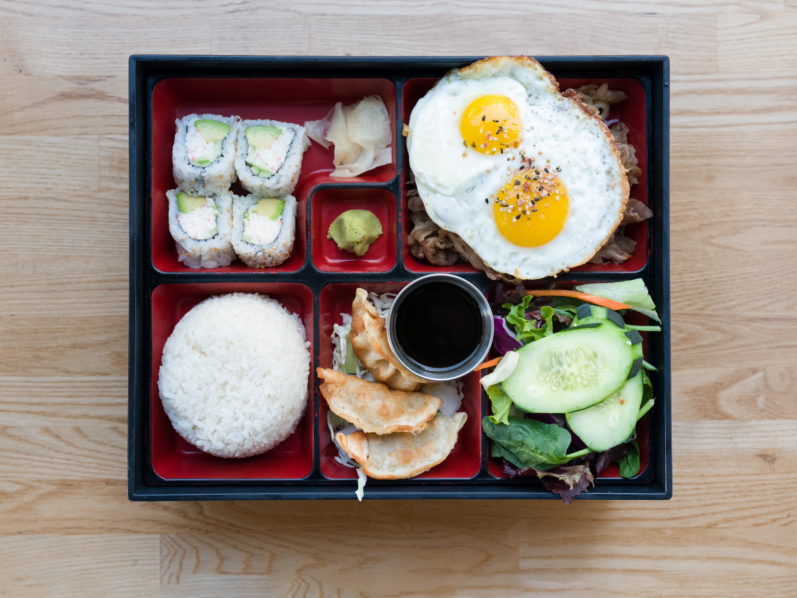 Order Sukiyaki Beef Bento Box food online from Roll Call store, Los Angeles on bringmethat.com