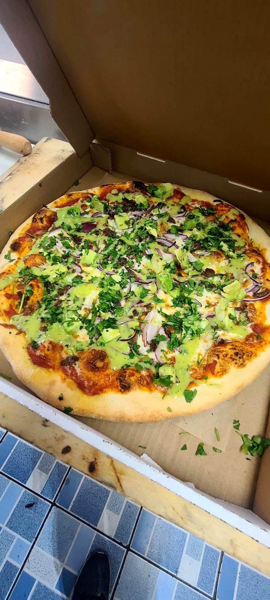 Order Taco Pizza - Medium 14" food online from Bianco Italian Cuisine store, Inglewood on bringmethat.com