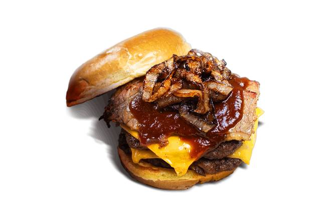 Order Cowboy Burger food online from $5 Burgers store, Plymouth on bringmethat.com