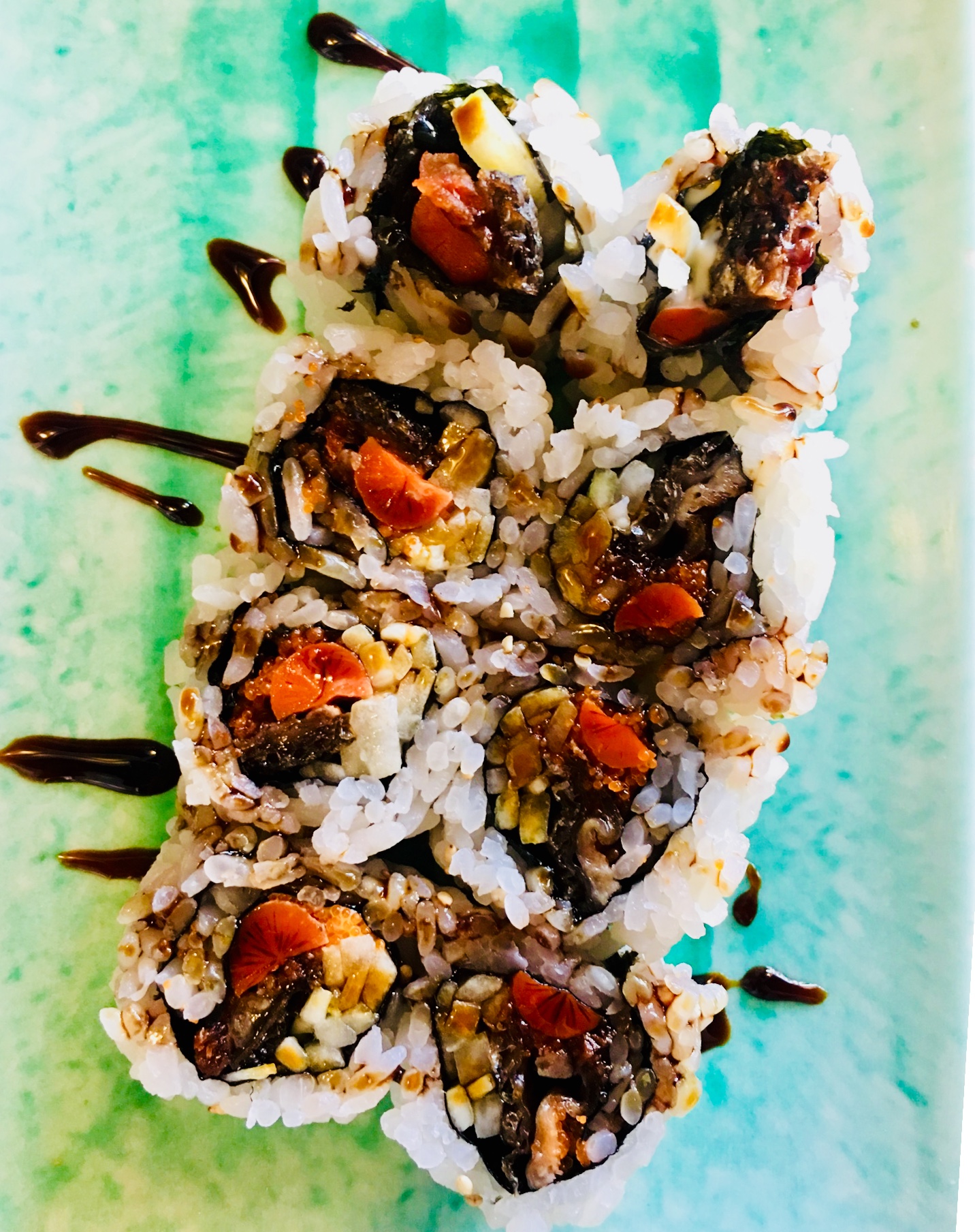 Order Salmon Skin Roll food online from Sushi Hana store, Boulder on bringmethat.com