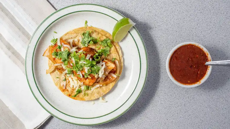 Order Shrimp Taco food online from Luna Mexican Rotiserrie store, Louisville on bringmethat.com
