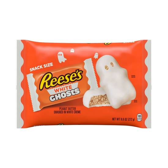 Order REESE'S White Creme Peanut Butter Ghosts Snack Size Candy, 9.6 OZ food online from CVS store, WAYNE on bringmethat.com