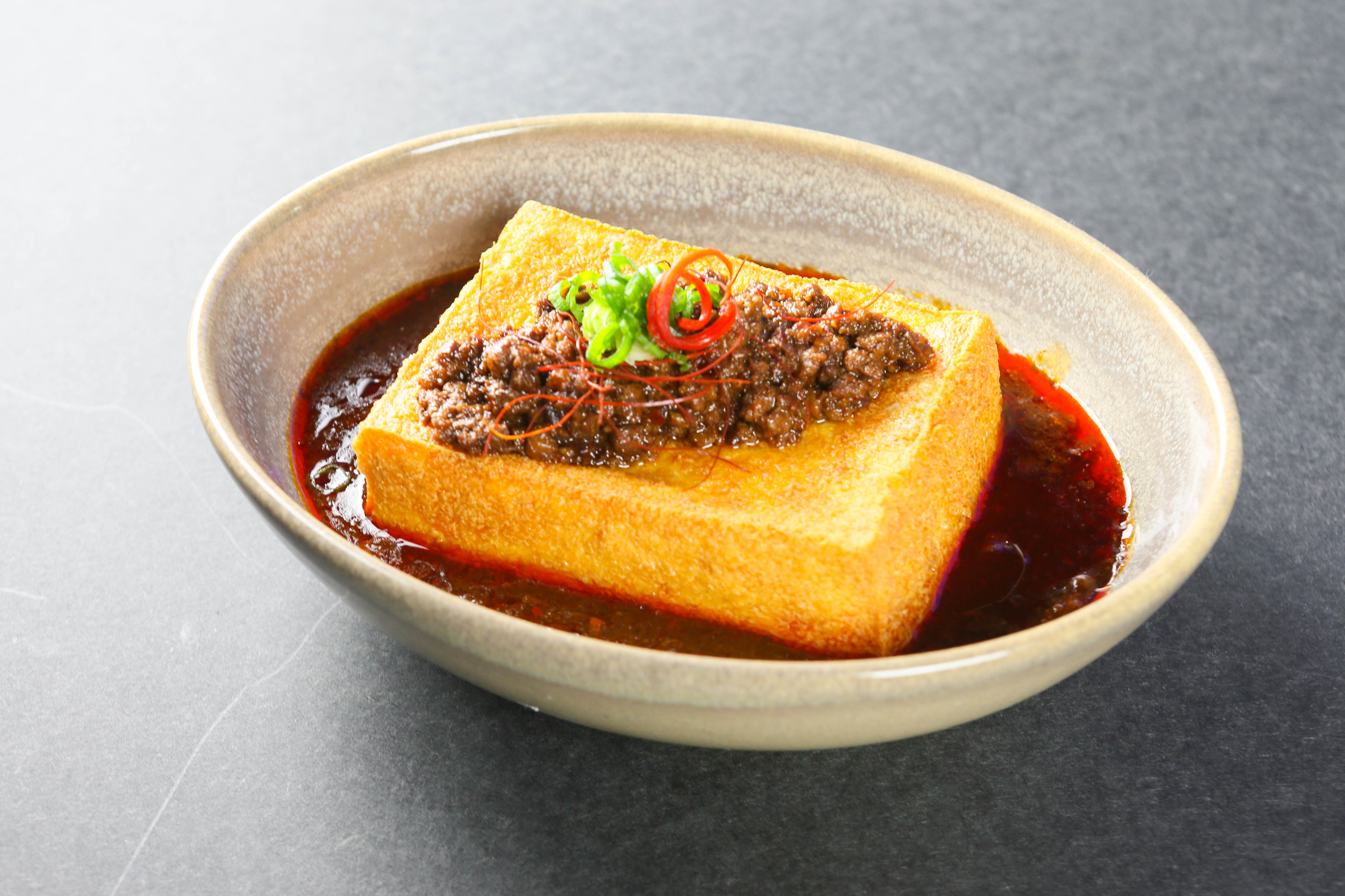 Order “Impossible” Mapo Tofu | 素肉麻婆豆腐 food online from Palette Tea Garden store, San Mateo on bringmethat.com