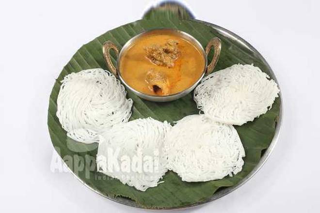 Order IDIYAPPAM WITH GOAT CURRY food online from Aappakadai store, Pleasanton on bringmethat.com