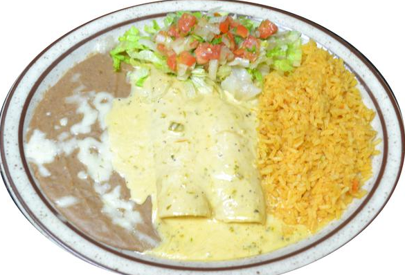 Order 2 Cheesy Enchiladas food online from Lacosta Mexican Restaurant store, Wilmington on bringmethat.com