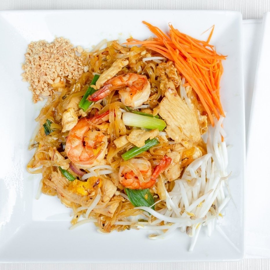 Order Shrimp Pad Thai food online from Wanya Thai Restaurant store, Canyon Country on bringmethat.com