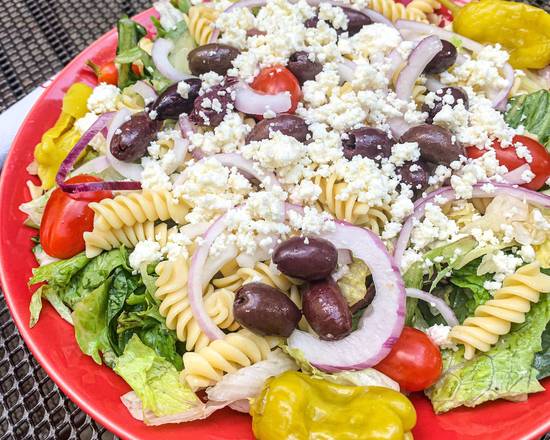 Order Greek Salad food online from Nothing But Noodles store, Huntsville on bringmethat.com