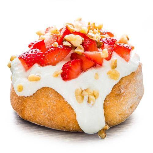 Order Strawberries & Cream Roll food online from Cinnaholic store, Naperville on bringmethat.com