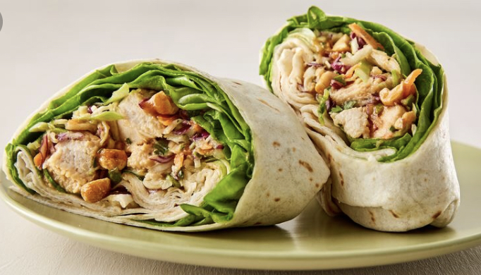 Order Thai Chicken Wrap food online from Mediterranean Grill And Bar store, New York on bringmethat.com