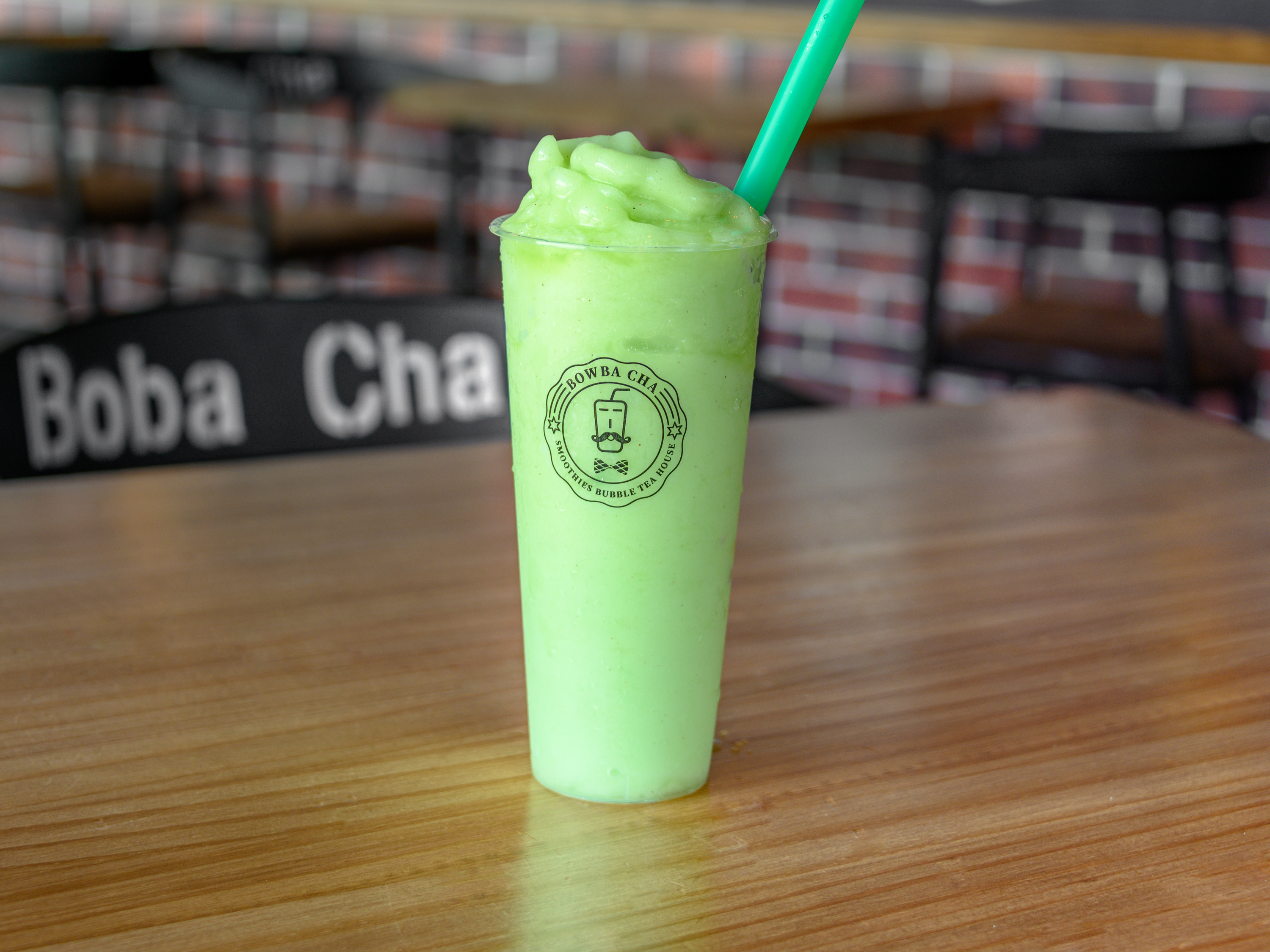 Order Green Apple Kiwi Smoothie food online from Boba Cha Smoothies Bubble Tea House store, Newark on bringmethat.com