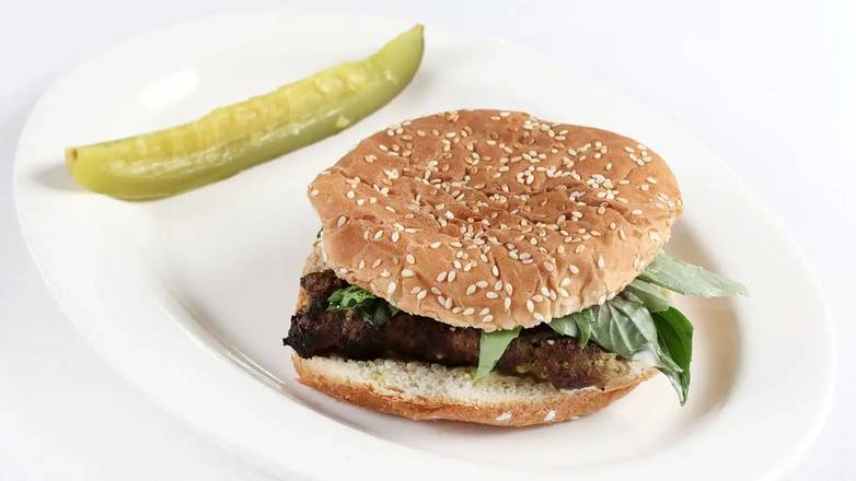 Order Mediterranean Burger food online from Kababbq Grille & Cafe store, San Rafael on bringmethat.com