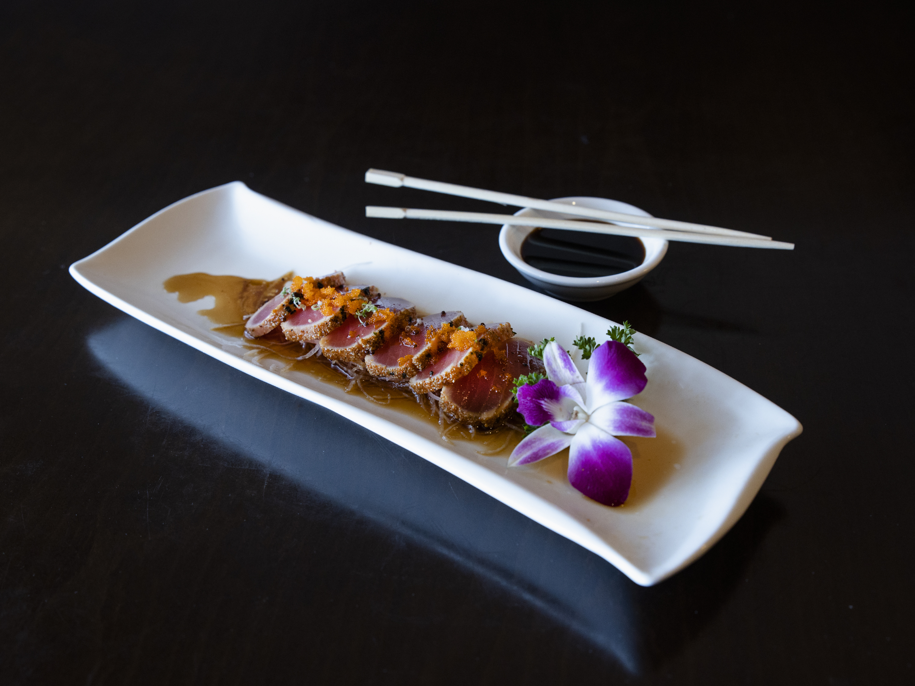 Order Pepper Tuna Tataki food online from Mizu Sushi & Hibachi store, Warrington on bringmethat.com