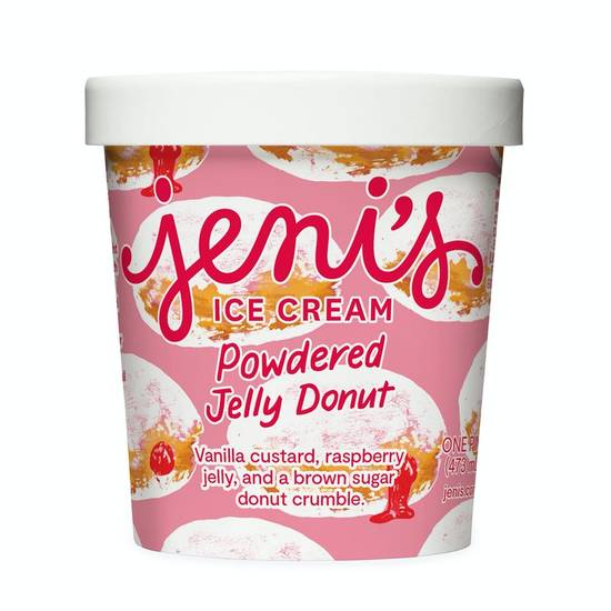 Order Powdered Jelly Donut Pint food online from Jeni's Splendid Ice Creams store, Chicago on bringmethat.com