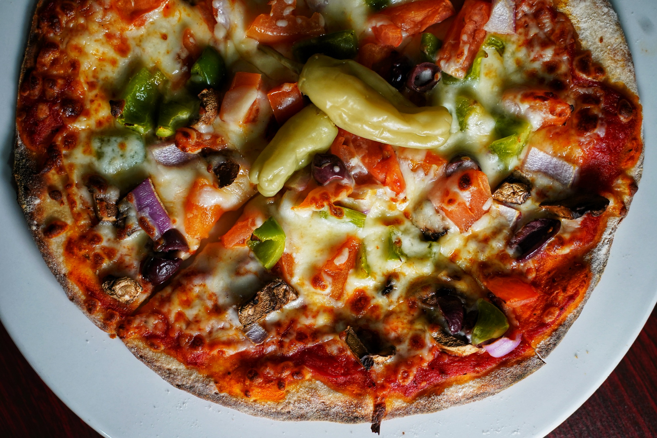Order Vegetarian Pizza food online from Antika Cafe And Grill store, Houston on bringmethat.com