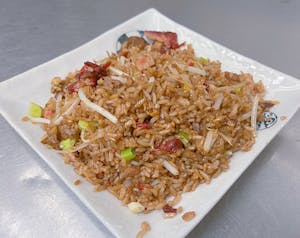 Order F4. Roasted Pork Fried Rice food online from China Hut store, Chicago on bringmethat.com