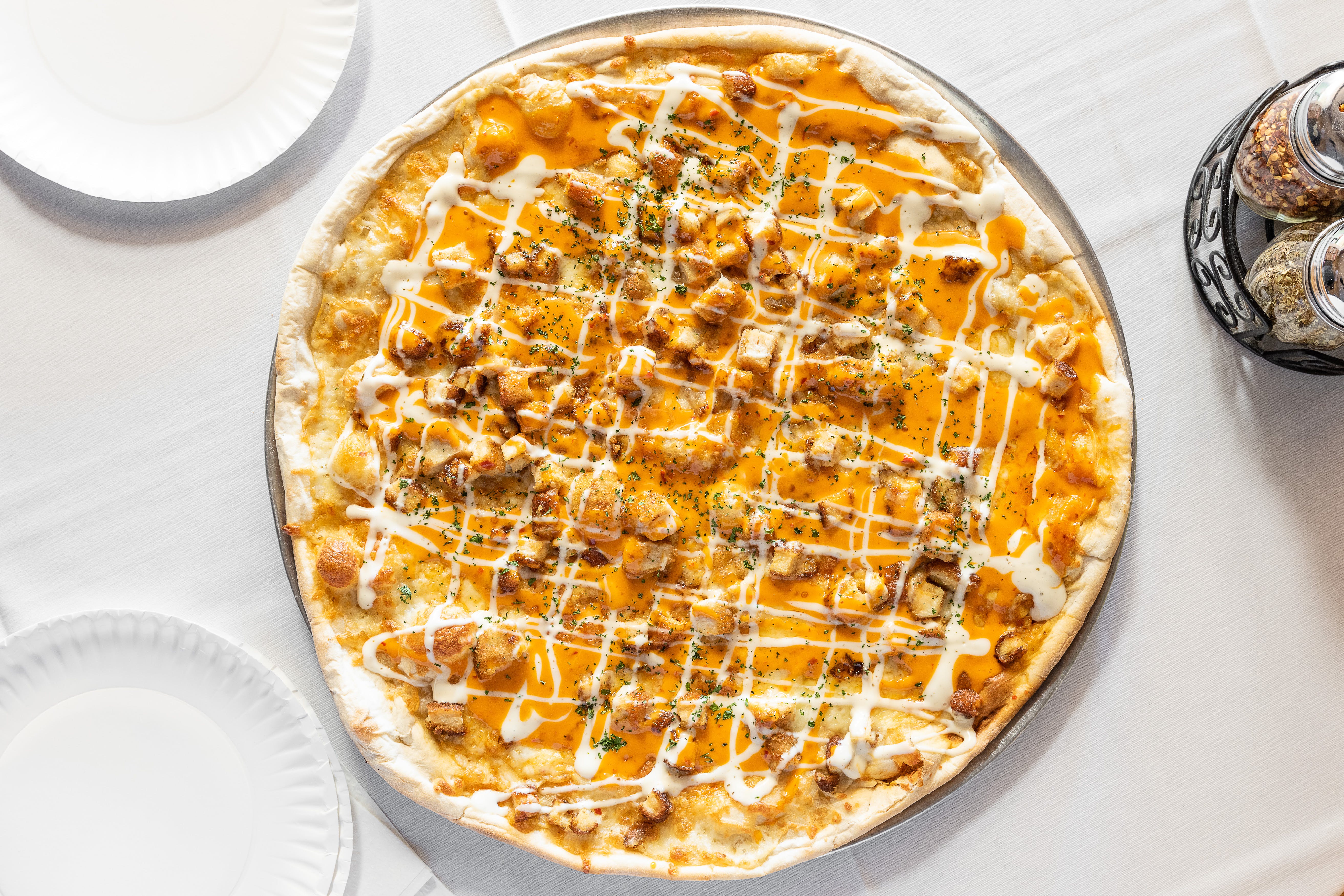 Order Buffalo Chicken Pizza - Medium 14'' food online from Little Italy Pizza store, Forked River on bringmethat.com