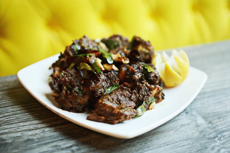 Order Goat Chukka (Chefs Special, GF) food online from Lime & Lemon Indian Grill store, Raleigh on bringmethat.com