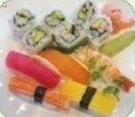 Order B. Five Piece Sushi & California Roll Combo food online from Sushi Cafe store, South Elgin on bringmethat.com
