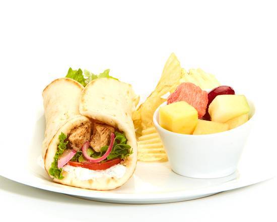 Order Grilled Chicken Gyro food online from Taziki’s Mediterranean Cafe store, Opelika on bringmethat.com