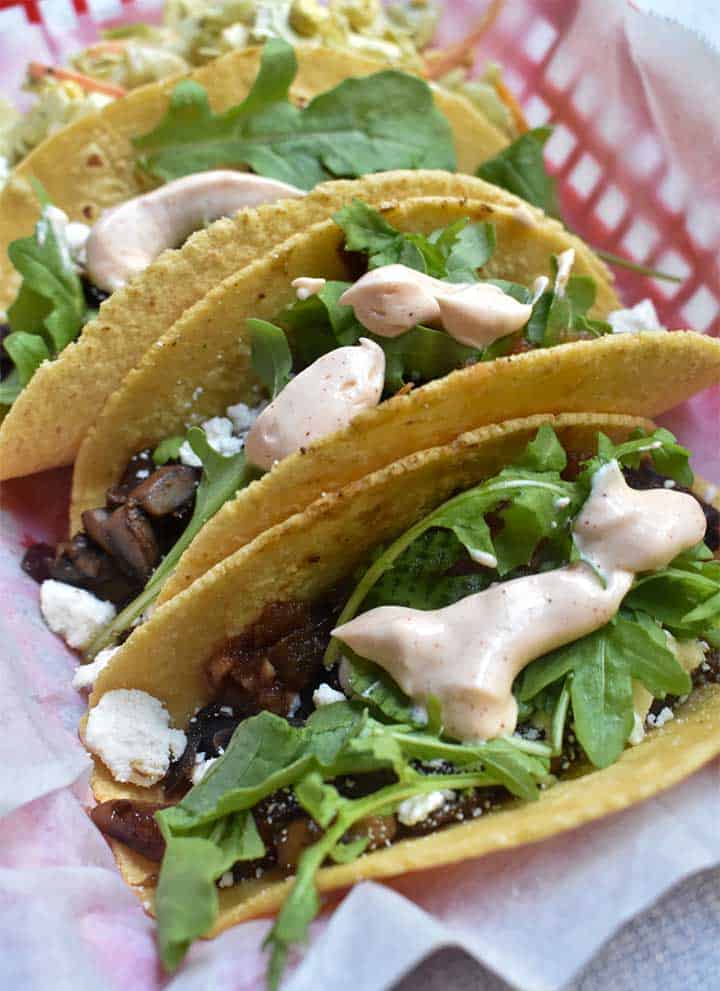 Order 3 Shroom Tacos food online from Caffe Bene store, Jackson Heights on bringmethat.com