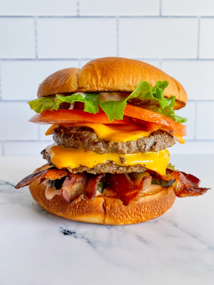 Order Double Bacon Cheeseburger food online from Fanci Freez store, Meridian on bringmethat.com