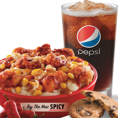Order Spicy Famous Bowl Combo food online from Kfc store, Sayre on bringmethat.com