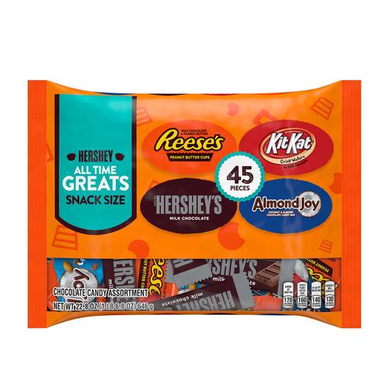 Order Hershey All Time Greats Chocolate Assortment Snack Size Candy, 45 CT food online from CVS store, WARREN on bringmethat.com