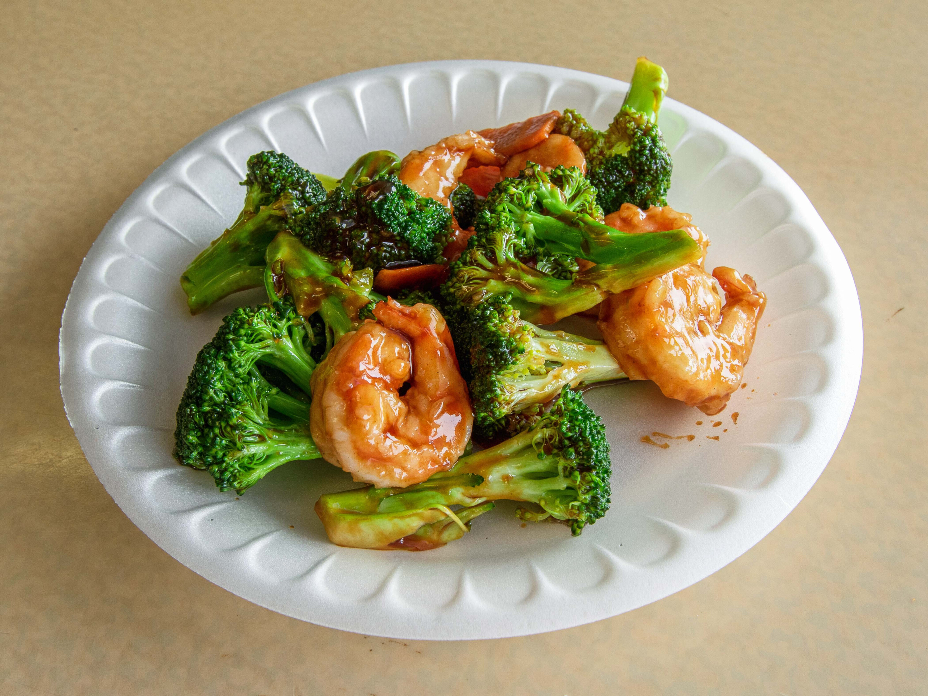 Order 105. Shrimp with Broccoli 芥兰虾 food online from Panda Wok store, Evans Mills on bringmethat.com