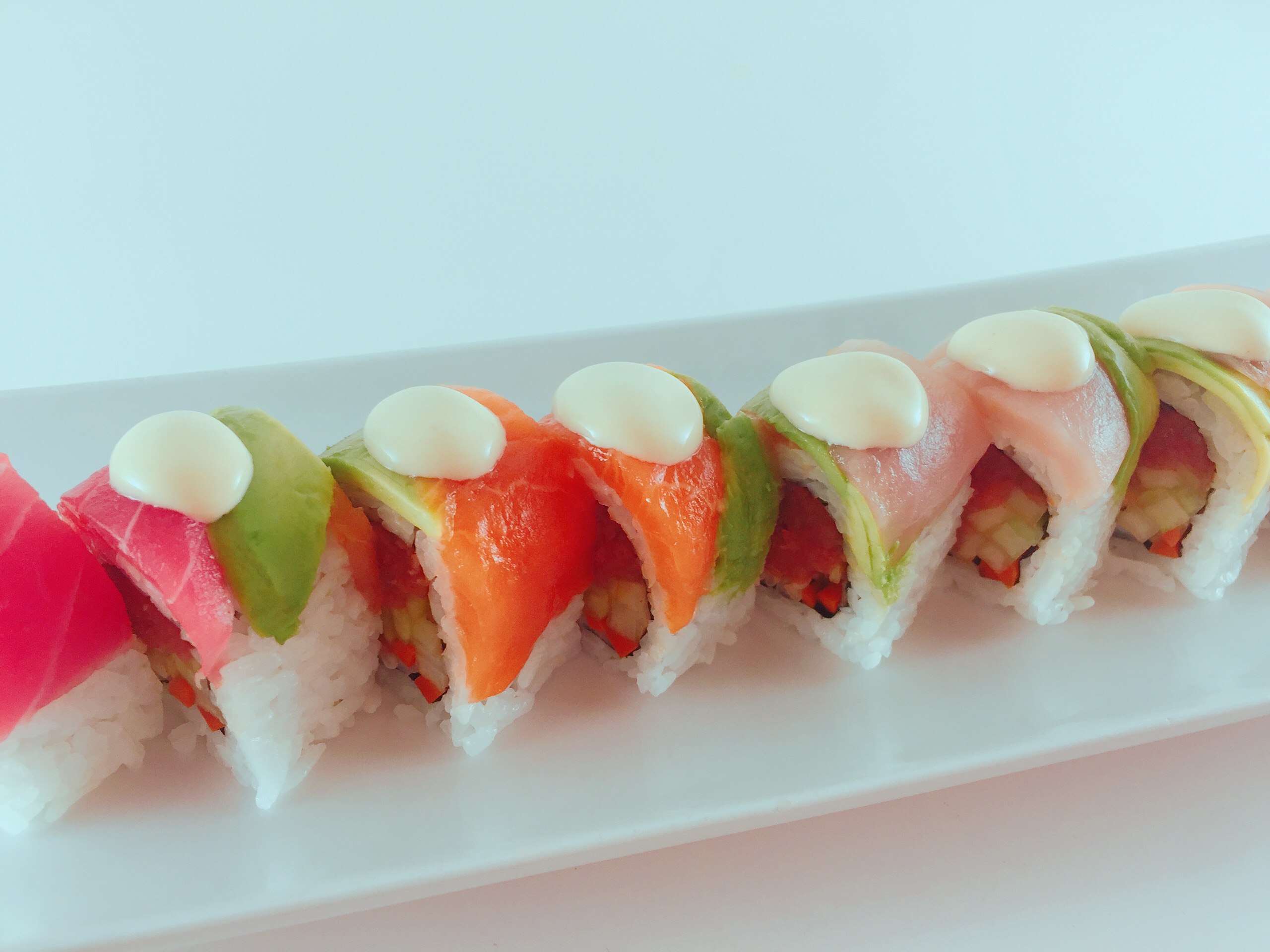 Order Spicy Rainbow Roll food online from Kaki Sushi store, San Diego on bringmethat.com