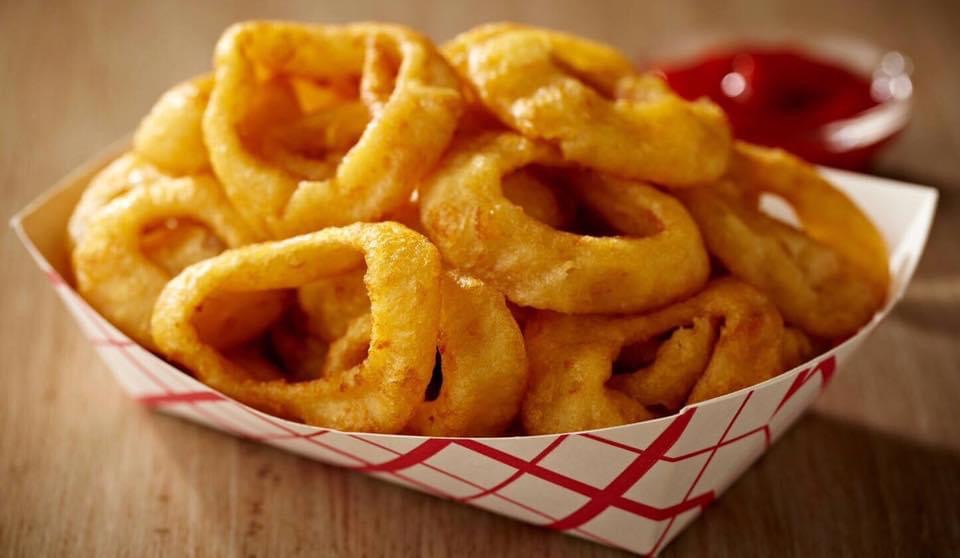 Order LARGE ORDER of fried ONION RINGS food online from Sunoco Midwest Clean Fuel store, Crawfordsville on bringmethat.com